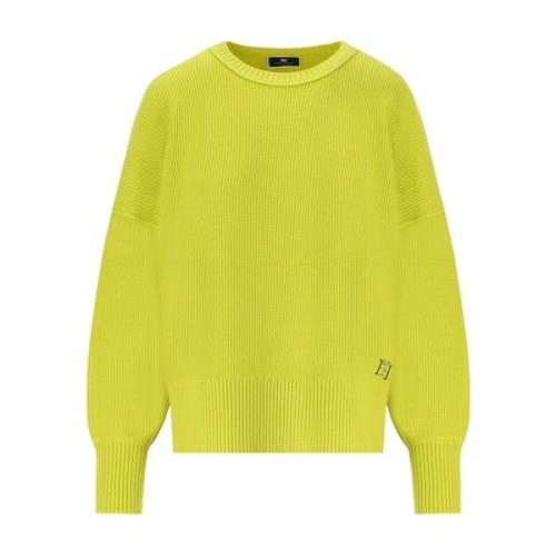 Elisabetta Franchi Syra Grön Crewneck Jumper Green, Dam