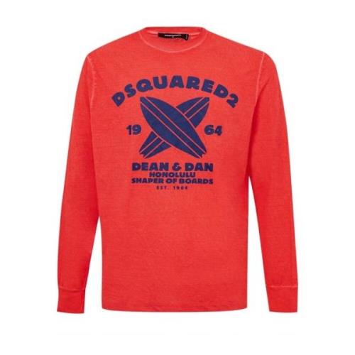 Dsquared2 Röd Bomull T-Shirt Red, Herr