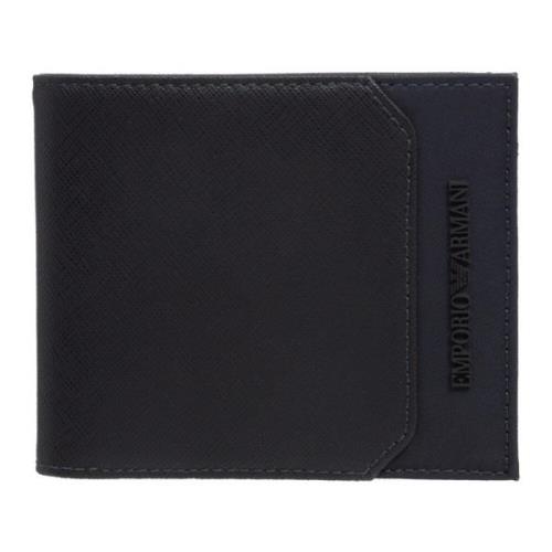 Emporio Armani Minimalist Logo Wallet with Card Slots Blue, Herr