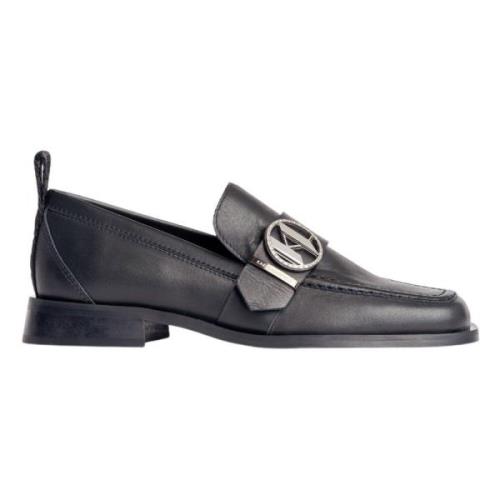 Karl Lagerfeld Klassisk Moccasin Stil Sko Black, Dam