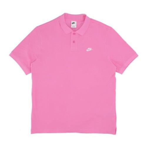 Nike Essential Pique Polo Shirt Playful Pink/White Pink, Herr