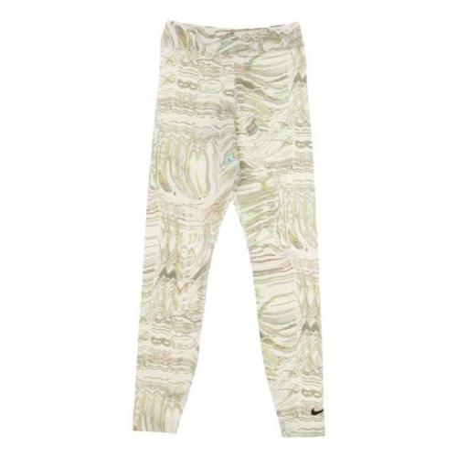 Nike All Over Print Leggings Hög Midja White, Dam