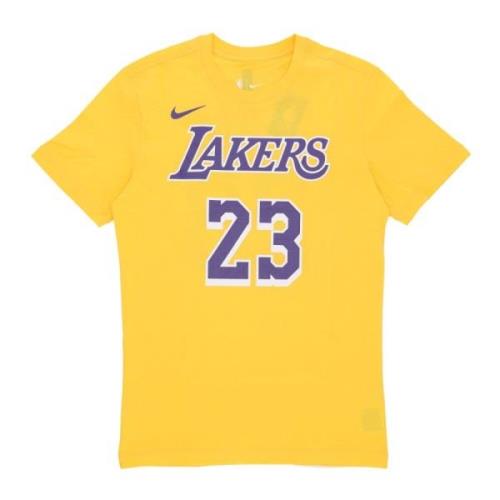 Nike Lebron James NBA Tee Los Angeles Lakers Yellow, Herr