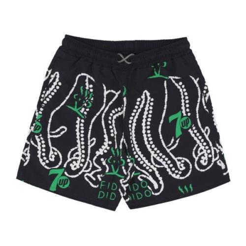 Octopus Splashed Boardshort Simshorts Svart Black, Herr