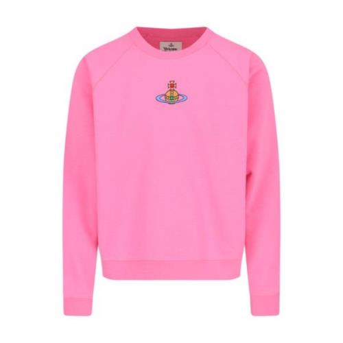 Vivienne Westwood Rosa Logo Crewneck Sweater Pink, Herr