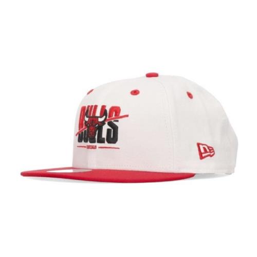 New Era Chicago Bulls Flat Skärm Keps Vit White, Unisex