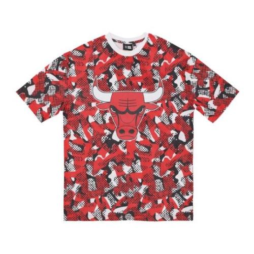 New Era Chicago Bulls Mesh Oversize Tee Multicolor, Herr