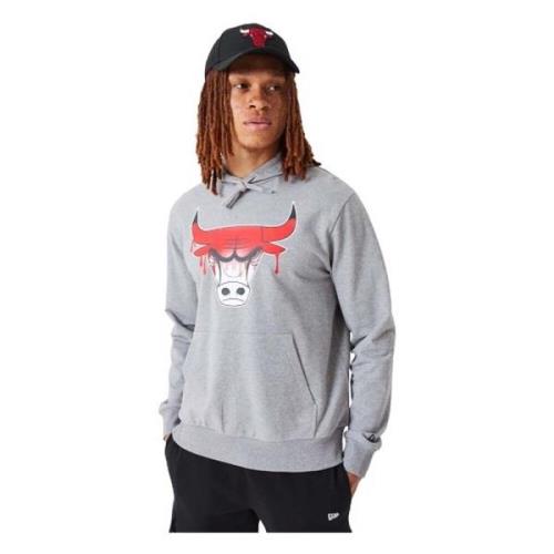 New Era NBA Chicago Bulls NBA Drip Logo Hoodie Gray, Herr