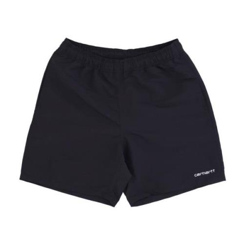 Carhartt Wip Svart/Vit Badshorts Elastisk Midja Black, Herr