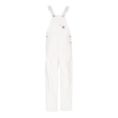 Carhartt Wip Canvas Bib Overall Dungarees White, Herr