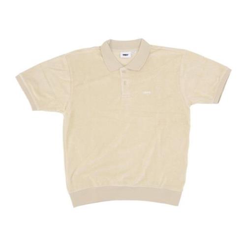 Obey Chenille kortärmad polotröja Beige, Herr