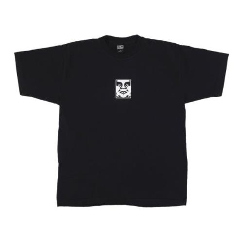 Obey Ikon Tung T-shirt Svart Kortärmad Black, Herr