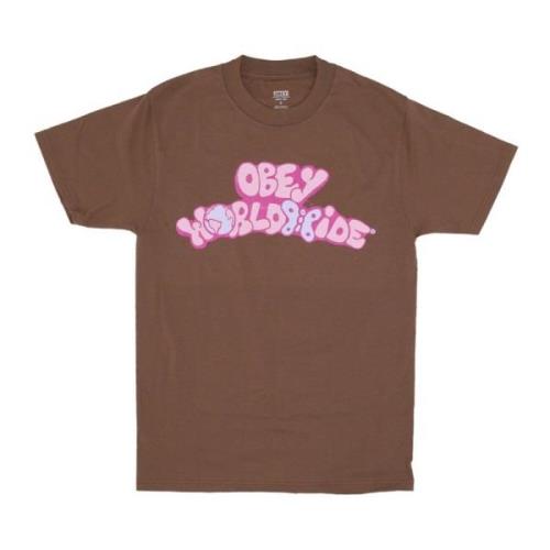 Obey Butterfly Classic Tee Kortärmad T-shirt Brown, Herr