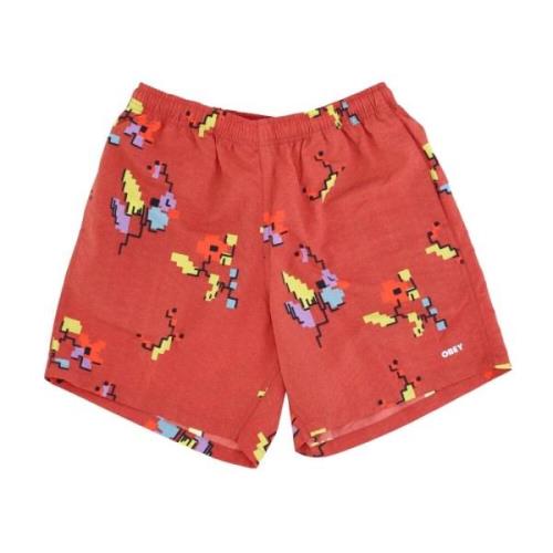 Obey Digital Short Ginger Biscuit Multi Multicolor, Herr