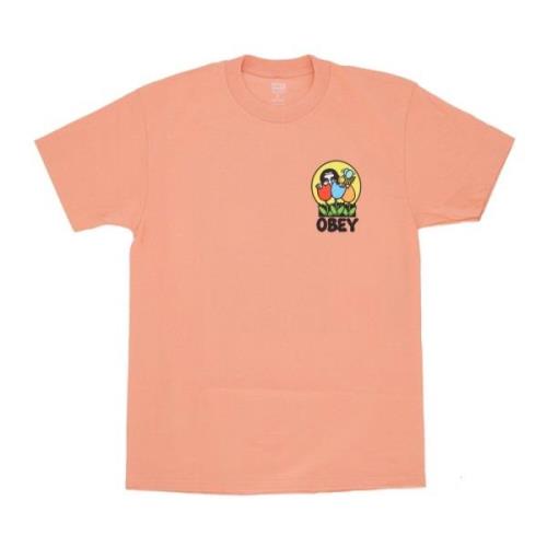 Obey Klassisk Citrus Herr T-shirt Pink, Herr