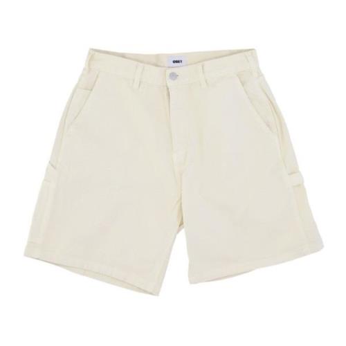 Obey Denim Snickar Shorts Oblekt Jeans Beige, Herr