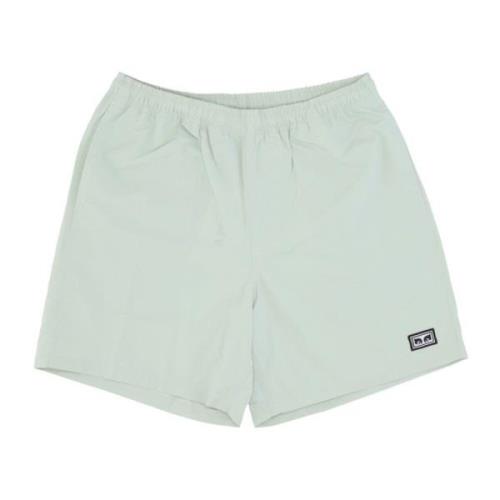 Obey Nylon Surf Shorts med Fickor Green, Herr