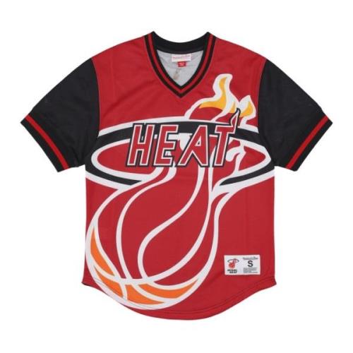 Mitchell & Ness Miami Heat Mesh V-neck Jersey Multicolor, Herr