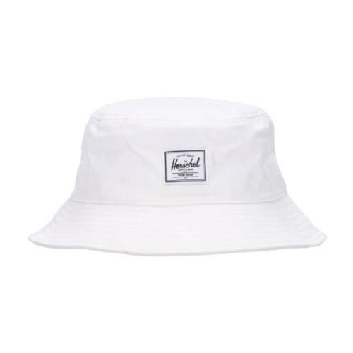 Herschel Vit Bomull Bucket Hat med Ventilation White, Herr