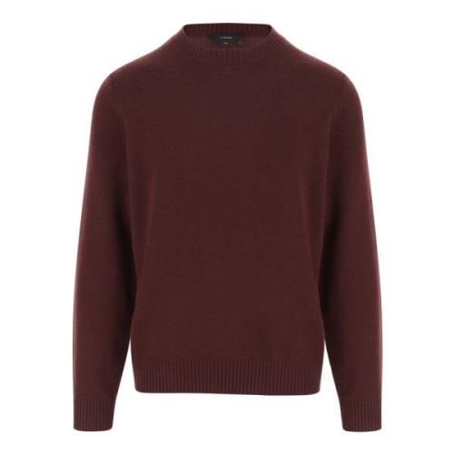 Vince Ull Kashmir Crew Neck Sweater Bordeaux Red, Herr