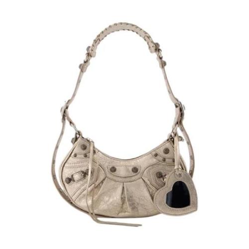 Balenciaga Vintage Pre-owned Laeder crossbodyvskor Beige, Dam