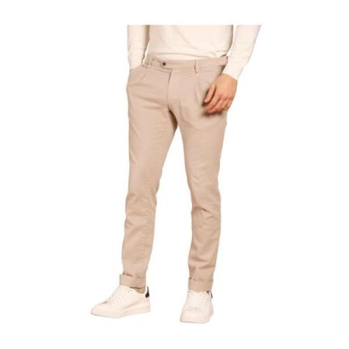 Mason's Genova Style Chino Byxor i Stretchig Bomull Beige, Herr