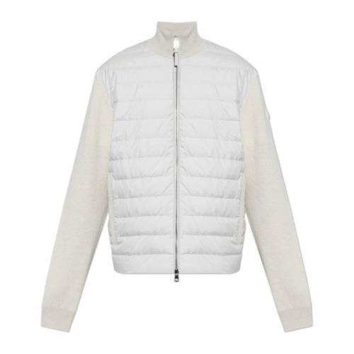 Moncler Cardigan med vadderad framsida Beige, Herr