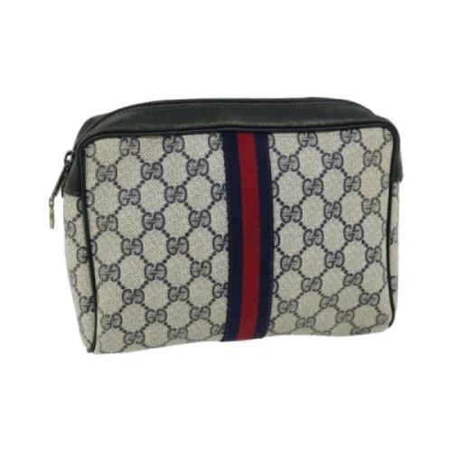 Gucci Vintage Pre-owned Canvas gucci-vskor Blue, Dam