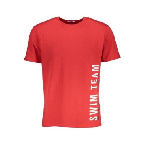 Bikkembergs Röd Bomull Logo Print T-shirt Red, Herr