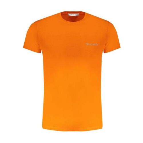 Trussardi Bomull Crew Neck Print T-shirt Orange, Herr