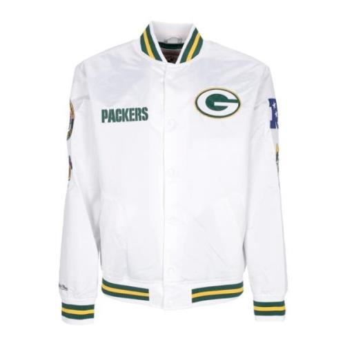 Mitchell & Ness Green Bay Packers Bomberjacka White, Herr