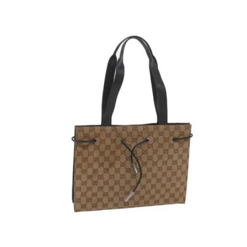 Gucci Vintage Pre-owned Canvas gucci-vskor Beige, Dam