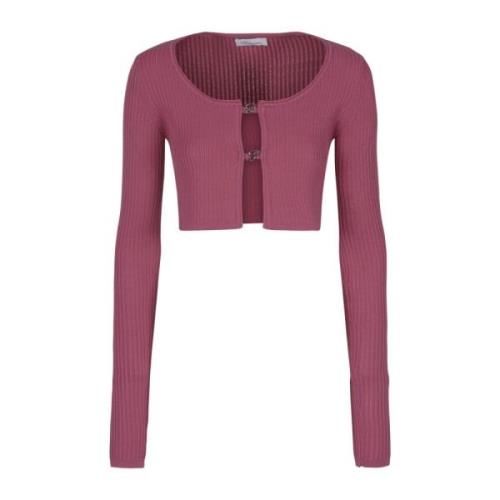 Blumarine Stiliga Cardigan Sweaters Pink, Dam