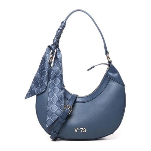 V73 Halvmåne Ecoleather Axelväska Blue, Dam