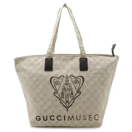 Gucci Vintage Pre-owned Canvas totevskor Beige, Dam