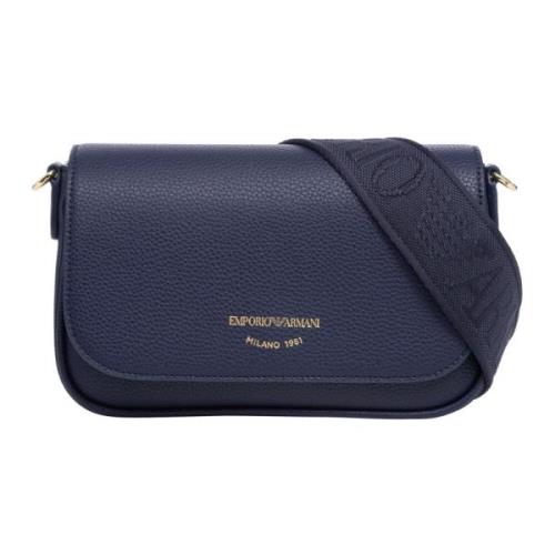 Emporio Armani Stilig Crossbody-väska med Justerbar Rem Blue, Dam