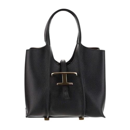 Tod's Stilfullt Läder Axelväska Black, Dam