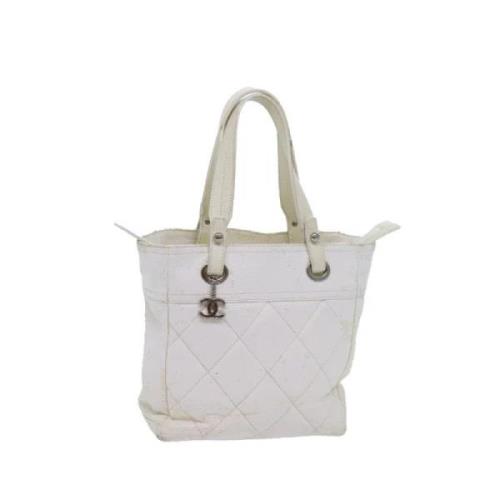 Chanel Vintage Pre-owned Canvas chanel-vskor White, Dam