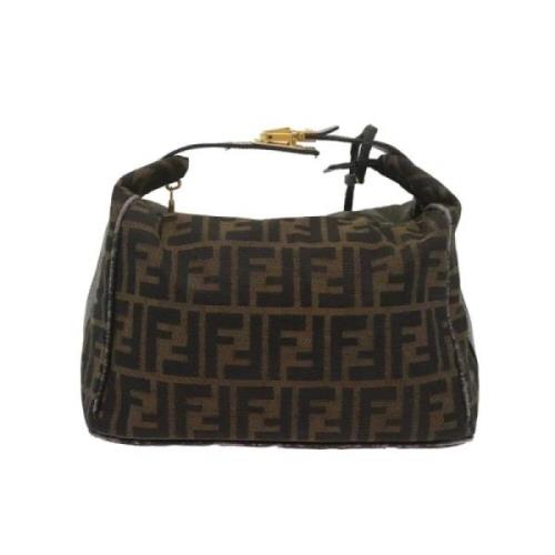 Fendi Vintage Pre-owned Canvas handvskor Brown, Dam