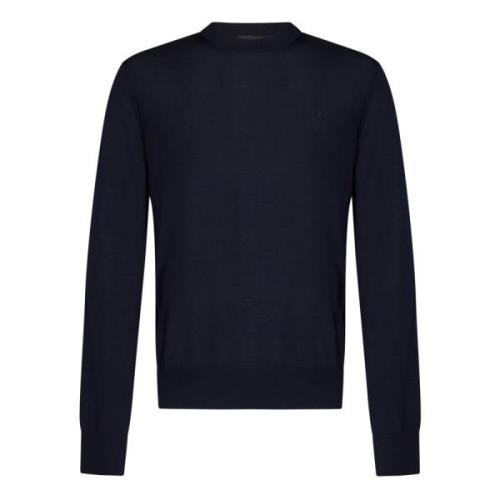 Dsquared2 Blå Ull Crewneck Tröja Aw24 Blue, Herr