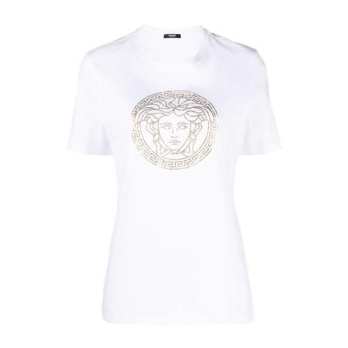 Versace Vit Bomull Medusa Head T-shirt White, Dam