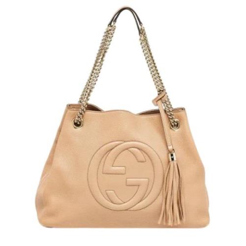 Gucci Vintage Pre-owned Laeder gucci-vskor Beige, Dam