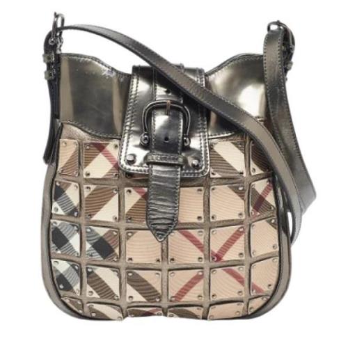 Burberry Vintage Pre-owned Laeder crossbodyvskor Beige, Dam