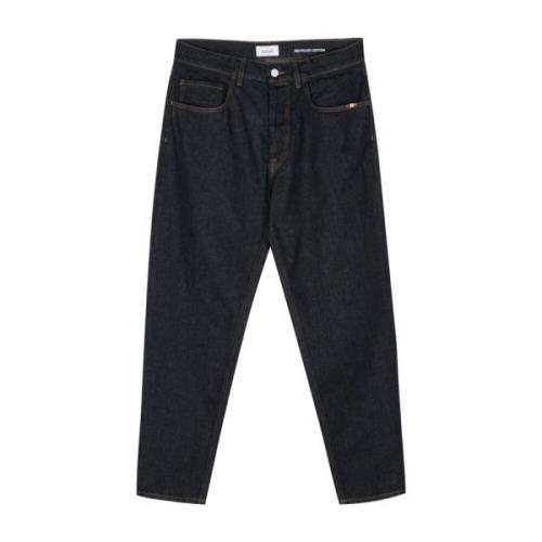 Amish Blå Denim Jeans Blue, Herr