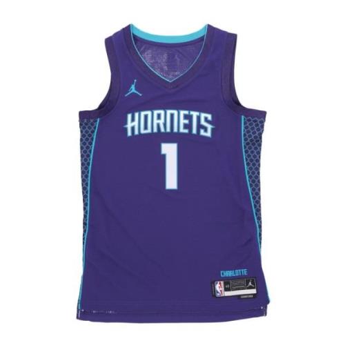 Jordan Charlotte Hornets Basketball Tank Top Purple, Herr