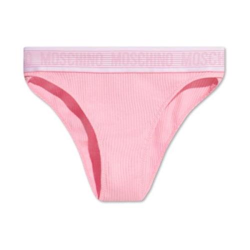 Moschino Ribbed Briefs Pink, Dam