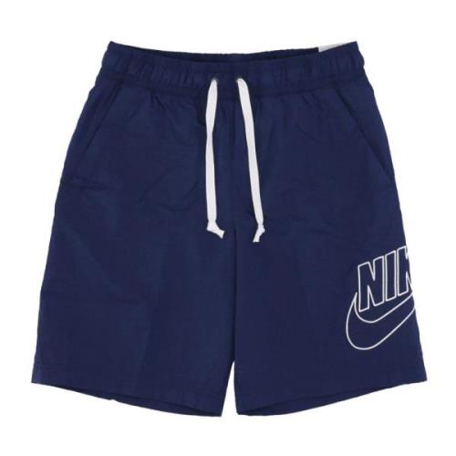 Nike Mesh Interiör Vävd Shorts Midnatt Blå/Vit Blue, Herr