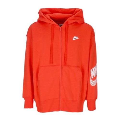 Nike Sportswear Zip Hoodie Röd Fleece Red, Dam