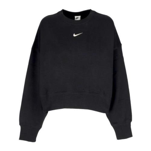 Nike Cropped Crewneck Sweatshirt Phoenix Fleece Black, Dam