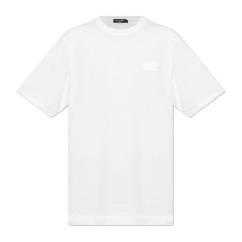 Dolce & Gabbana T-shirt med rund hals White, Herr